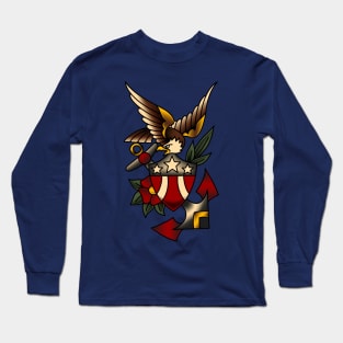 Patriotic Eagle and Anchor Long Sleeve T-Shirt